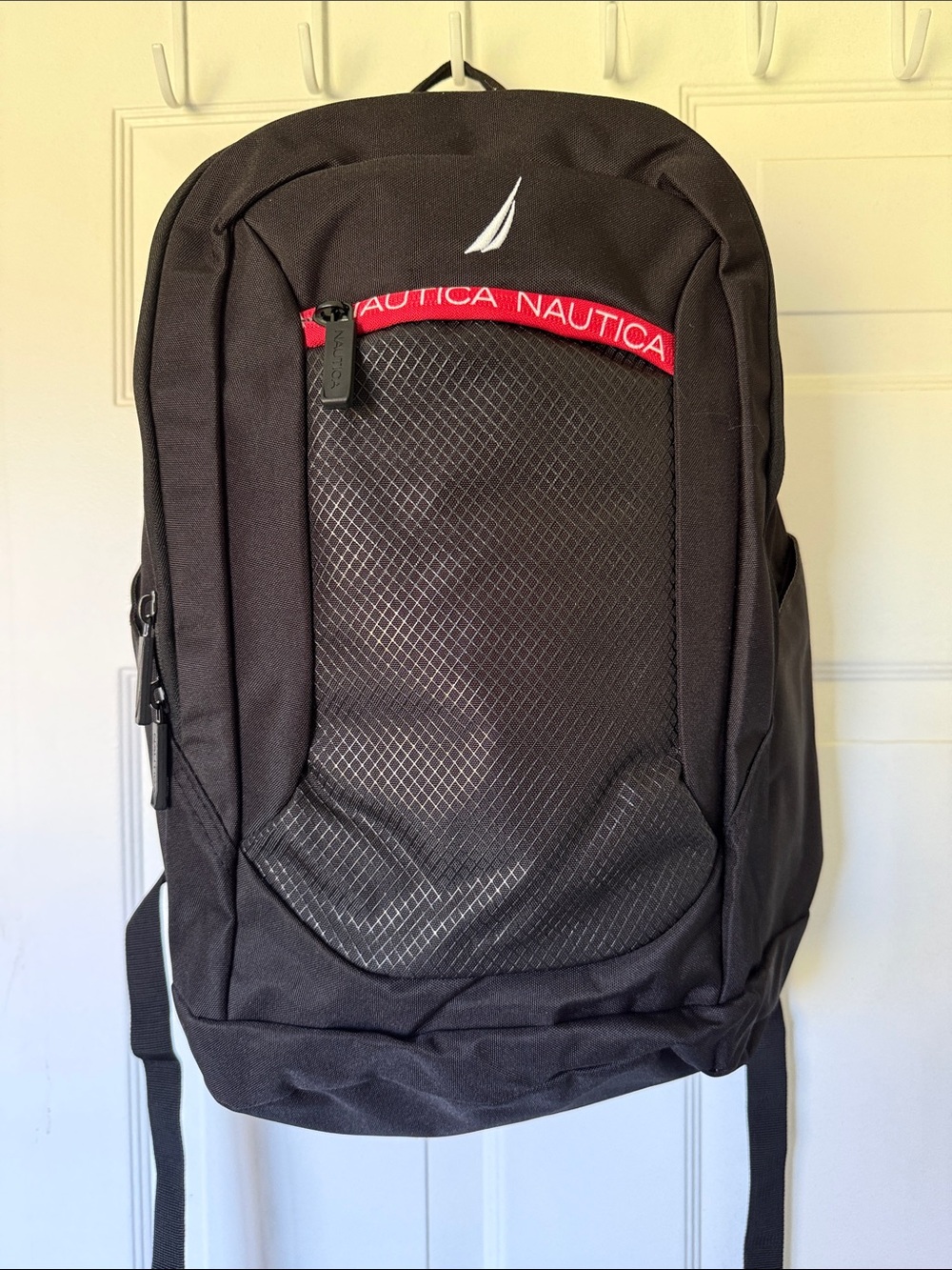 Nautica Black Backpack with Red Trim